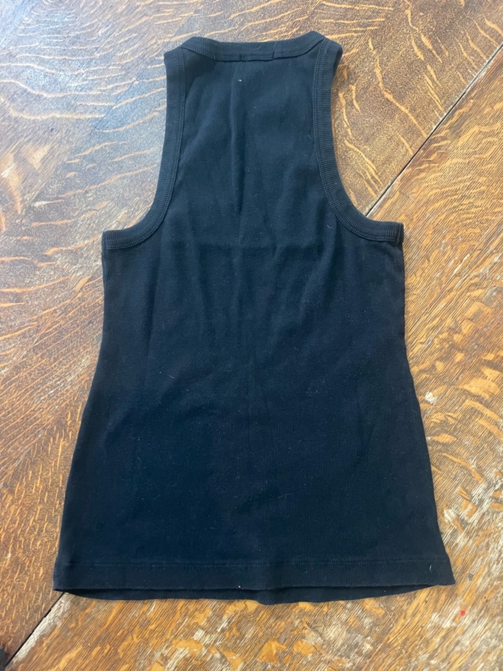 James Perse Black Ribbed Crew Tank - Picture 4 of 5